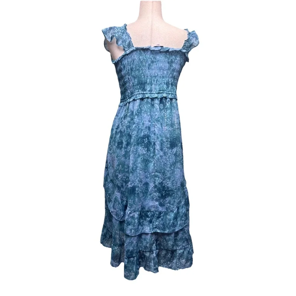 Mimi Chica Womens Party Mini Dress Teal Blue With Gold Lines,Size Large kids‎